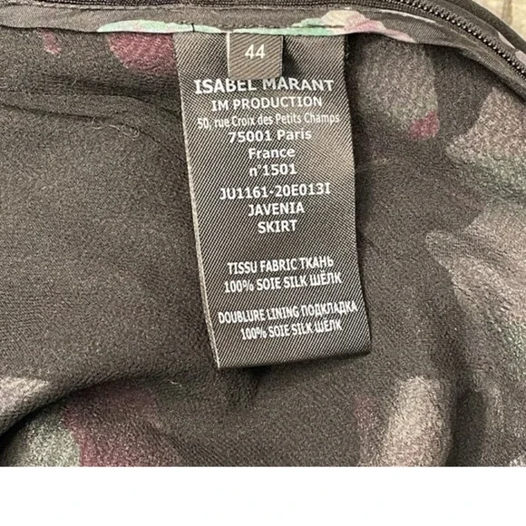 Isabel Marant Women Javenia Floral Asymmetric Hem Skirt Size 44 NWT - Picture 5 of 5